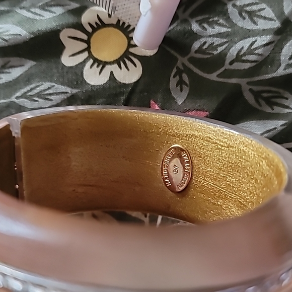 Alexis Bittar Lucite Crystal Hinge Bangle Bracelet - Picture 9 of 10